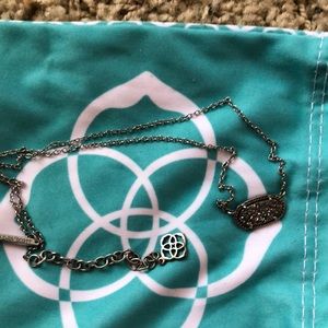 Kendra Scott silver drusy necklace!